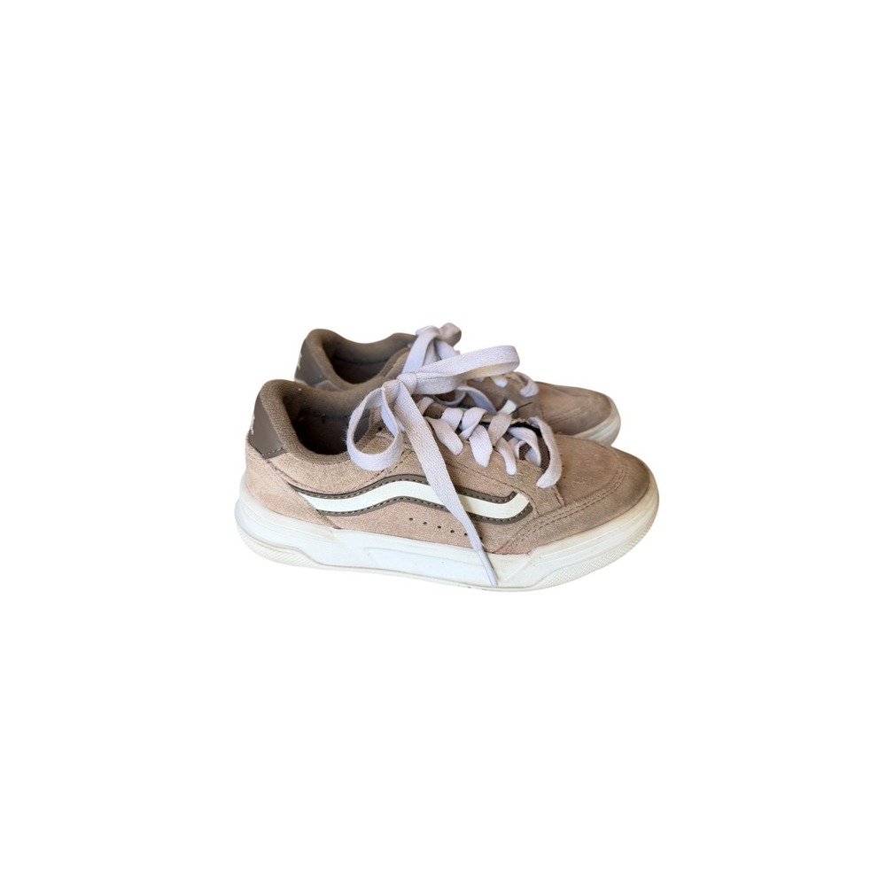 Vans Kids Low Top Suede Skate Sneakers Tan/Brown Youth Size 1 Lace Up Shoes